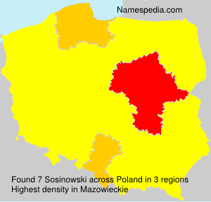 Surname Sosinowski in Poland Surname Sosinowski in Poland