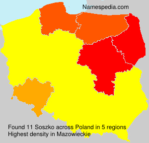 Surname Soszko in Poland Surname Soszko in Poland