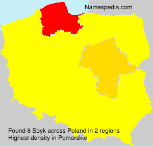 Surname Soyk in Poland Surname Soyk in Poland