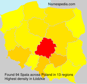 Surname Spala in Poland Surname Spala in Poland
