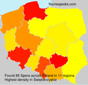 Surname Spera in Poland Surname Spera in Poland