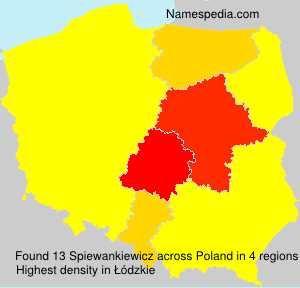 Surname Spiewankiewicz in Poland Surname Spiewankiewicz in Poland