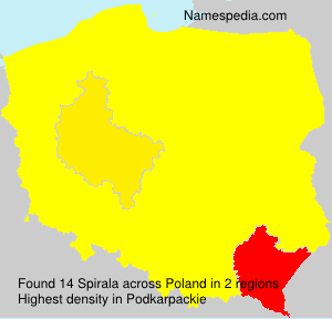 Surname Spirala in Poland Surname Spirala in Poland