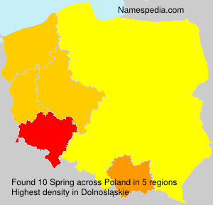 Surname Spring in Poland Surname Spring in Poland