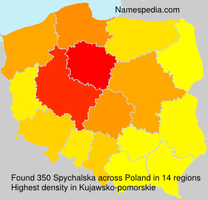 Surname Spychalska in Poland Surname Spychalska in Poland