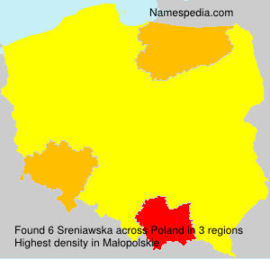 Surname Sreniawska in Poland Surname Sreniawska in Poland