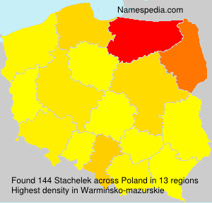 Surname Stachelek in Poland Surname Stachelek in Poland