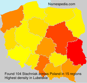 Surname Stachniak in Poland Surname Stachniak in Poland