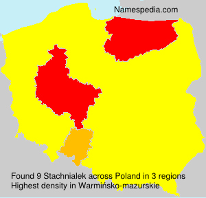 Surname Stachnialek in Poland Surname Stachnialek in Poland