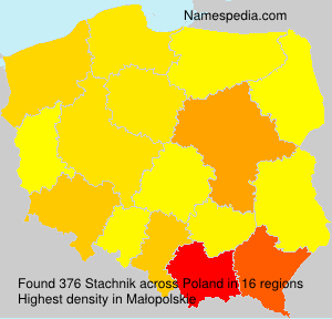 Surname Stachnik in Poland