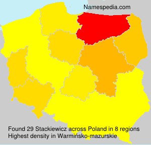 Surname Stackiewicz in Poland Surname Stackiewicz in Poland