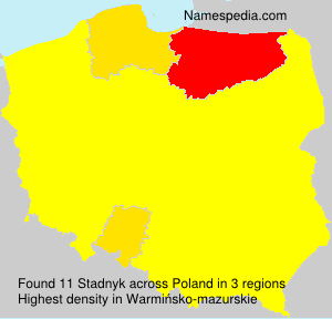 Surname Stadnyk in Poland Surname Stadnyk in Poland