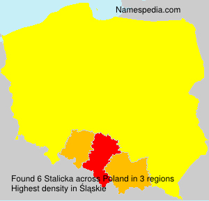 Surname Stalicka in Poland Surname Stalicka in Poland
