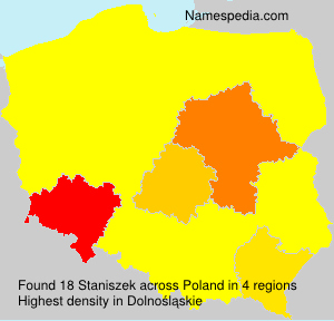Surname Staniszek in Poland Surname Staniszek in Poland