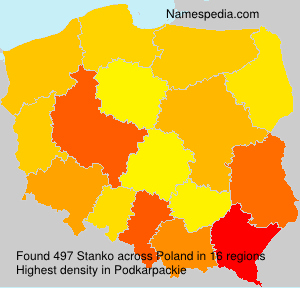 Surname Stanko in Poland Surname Stanko in Poland