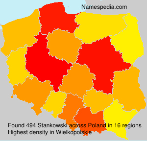 Surname Stankowski in Poland Surname Stankowski in Poland