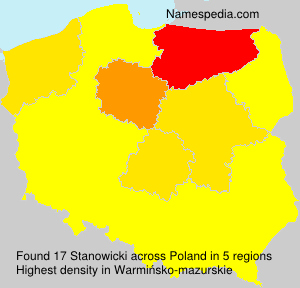 Surname Stanowicki in Poland Surname Stanowicki in Poland