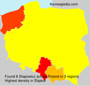 Surname Stapowicz in Poland Surname Stapowicz in Poland