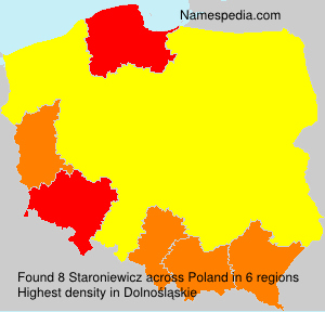 Surname Staroniewicz in Poland Surname Staroniewicz in Poland
