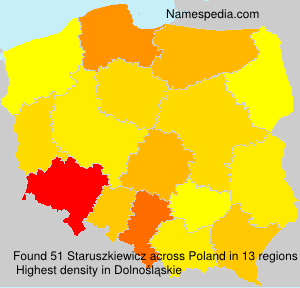 Surname Staruszkiewicz in Poland Surname Staruszkiewicz in Poland