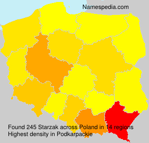 Surname Starzak in Poland Surname Starzak in Poland