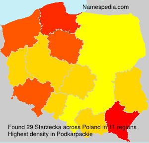 Surname Starzecka in Poland Surname Starzecka in Poland