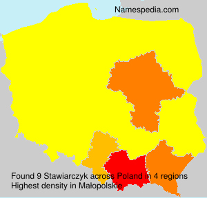 Surname Stawiarczyk in Poland Surname Stawiarczyk in Poland