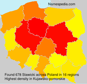 Surname Stawicki in Poland Surname Stawicki in Poland