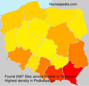 Surname Stec in Poland Surname Stec in Poland