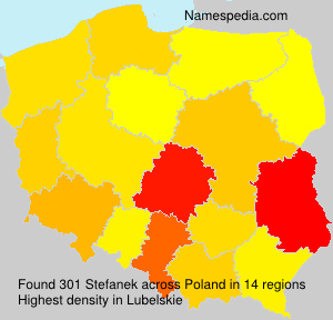 Surname Stefanek in Poland