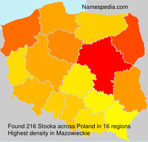 Surname Stocka in Poland Surname Stocka in Poland