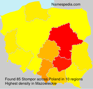 Surname Stompor in Poland Surname Stompor in Poland