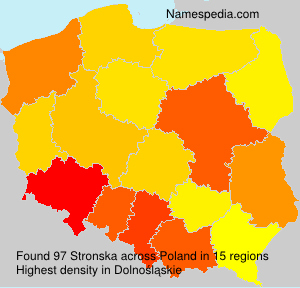 Surname Stronska in Poland Surname Stronska in Poland