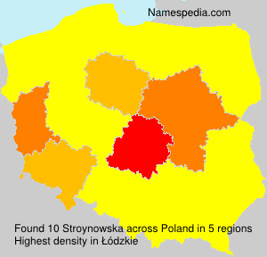 Surname Stroynowska in Poland Surname Stroynowska in Poland