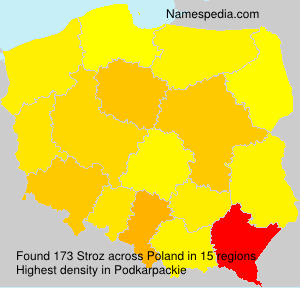 Surname Stroz in Poland Surname Stroz in Poland