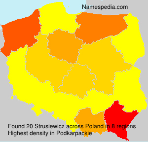 Surname Strusiewicz in Poland Surname Strusiewicz in Poland