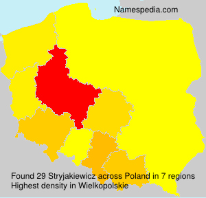Surname Stryjakiewicz in Poland Surname Stryjakiewicz in Poland