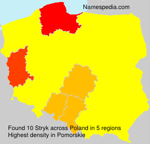 Surname Stryk in Poland Surname Stryk in Poland
