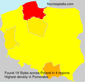 Surname Styba in Poland Surname Styba in Poland