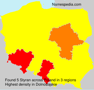 Surname Styran in Poland Surname Styran in Poland