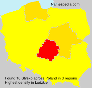 Surname Stysko in Poland Surname Stysko in Poland