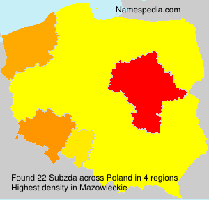 Surname Subzda in Poland Surname Subzda in Poland