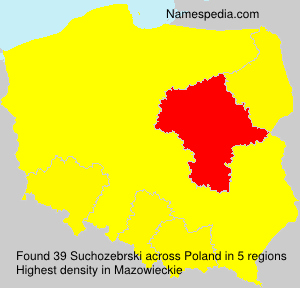 Surname Suchozebrski in Poland