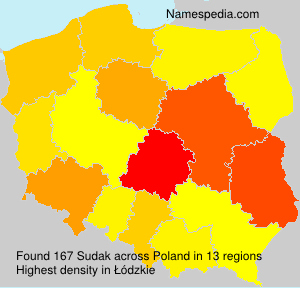Surname Sudak in Poland Surname Sudak in Poland