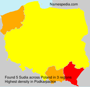 Surname Sudia in Poland Surname Sudia in Poland