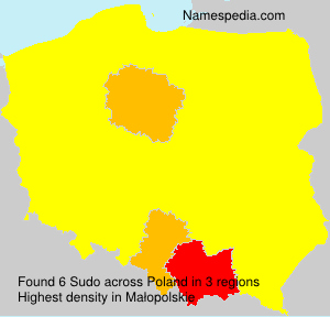Surname Sudo in Poland Surname Sudo in Poland