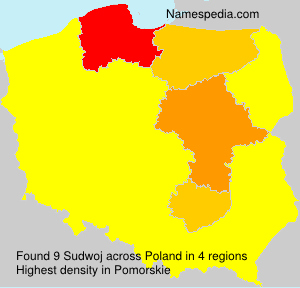 Surname Sudwoj in Poland Surname Sudwoj in Poland