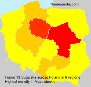 Surname Sugajska in Poland Surname Sugajska in Poland