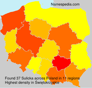 Surname Sulicka in Poland Surname Sulicka in Poland