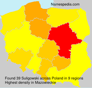 Surname Suligowski in Poland Surname Suligowski in Poland